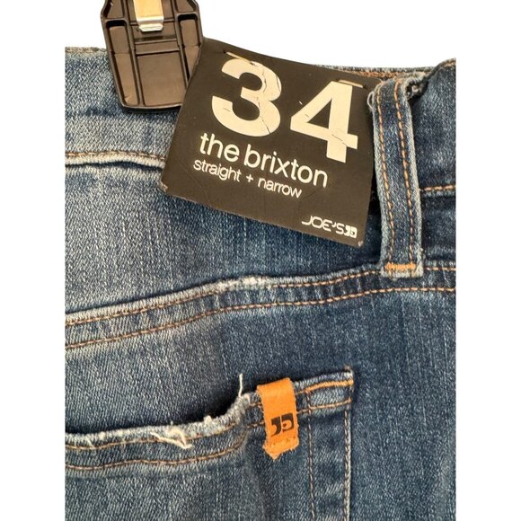 Joes Jeans The Brixton Mens 34 Straight & Narrow Distressed Denim Blue - Picture 5 of 7